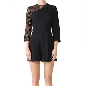 NWT! Shoshanna Marseille Romper with Black Lace Sleeve. GORGEOUS!!